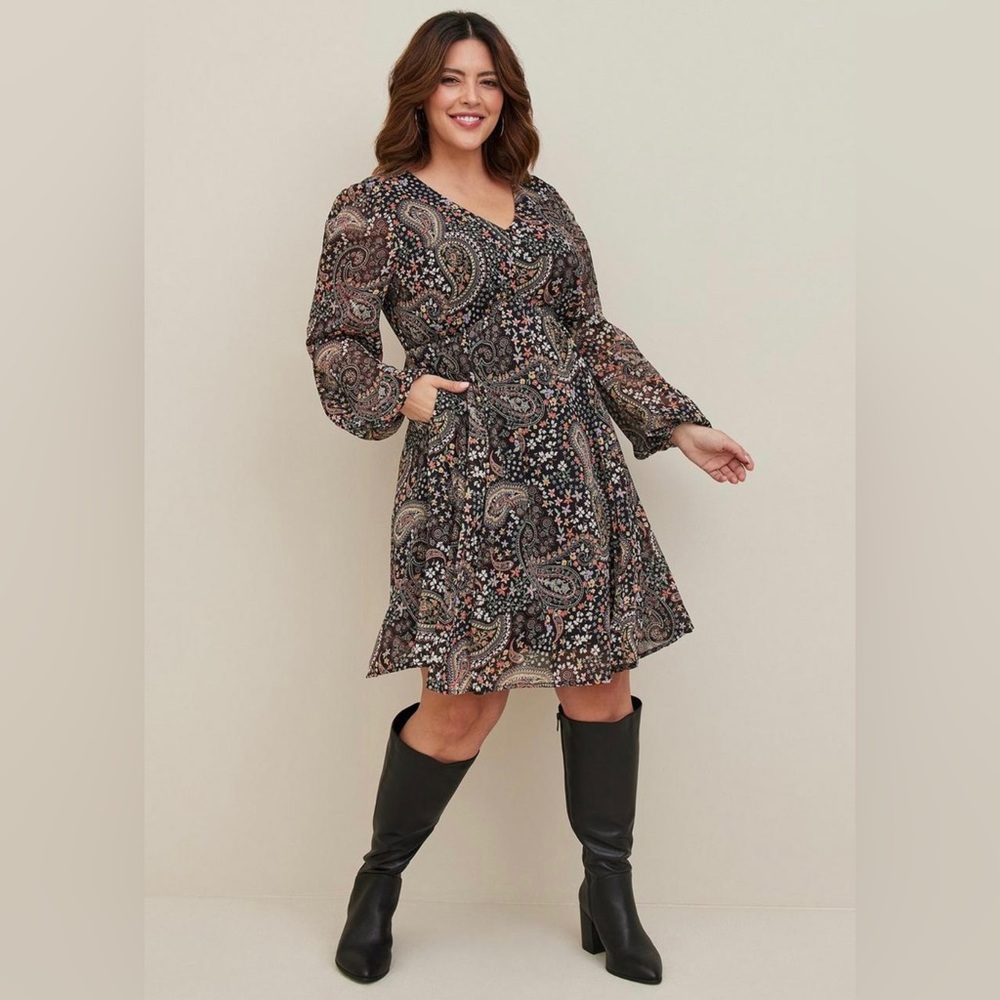 Torrid Mini Chiffon Babydoll Dress